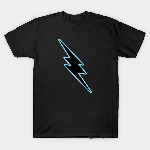 Black-Light Blue Lightning Bolt T-Shirt by SpaceAlienTees